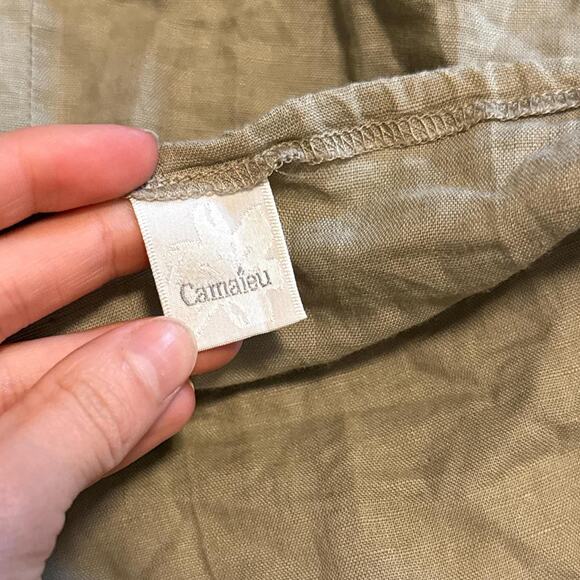 Green crochet lace top tunic mini dress European vintage - Picture 3 of 8